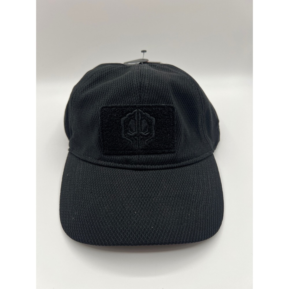 Roughneck Tac Gear Mens Black Stretch Fit Tactical Skull Patch Baseball Hat NWT